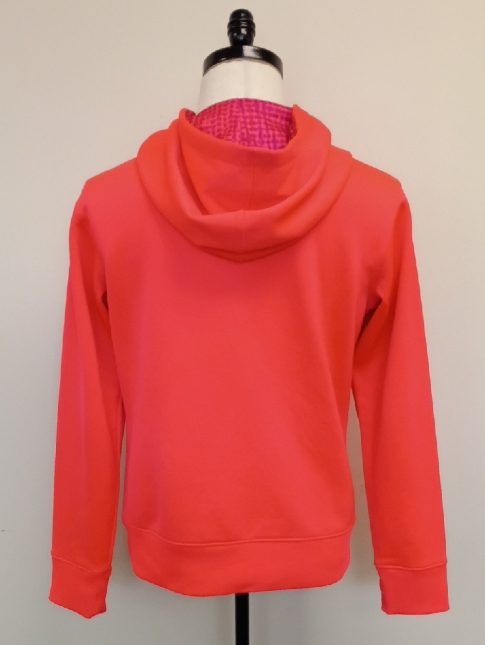 Under Armour Neon Red Performance Hoodie Lightweight Pullover Size Small - Picture 3 of 9